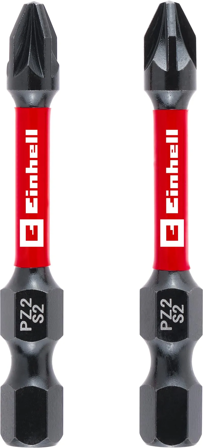 einhell-impact-bits-2-teilig-50-mm-pz2-s2-stahl-mit-torsionszone-c-6-3-schaft-ro image 1