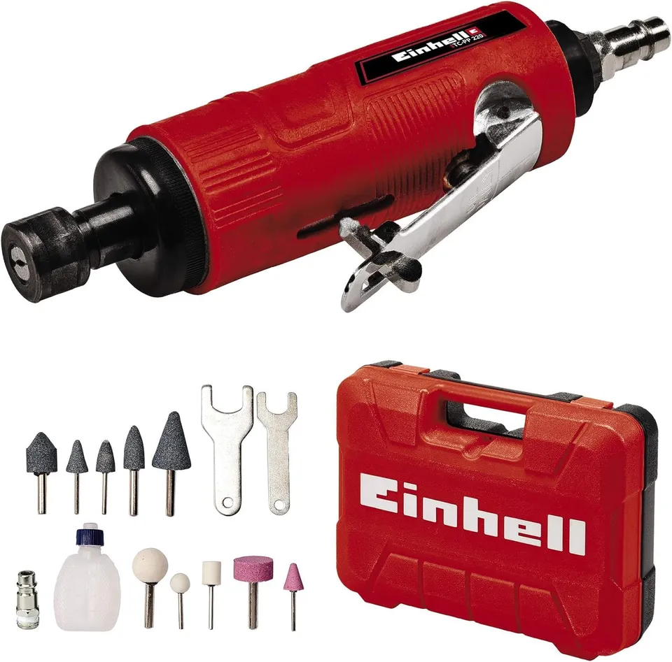 einhell-tc-pp-220-druckluft-stabschleifer-22-000-u-min-bis-6-3-bar-inkl-10-schle image 1