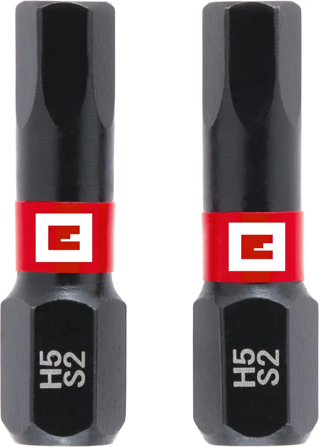 original-einhell-impact-bit-set-2-teilig-25-mm-hex-5-mm-s2-stahl-torsionszone-c- image 1