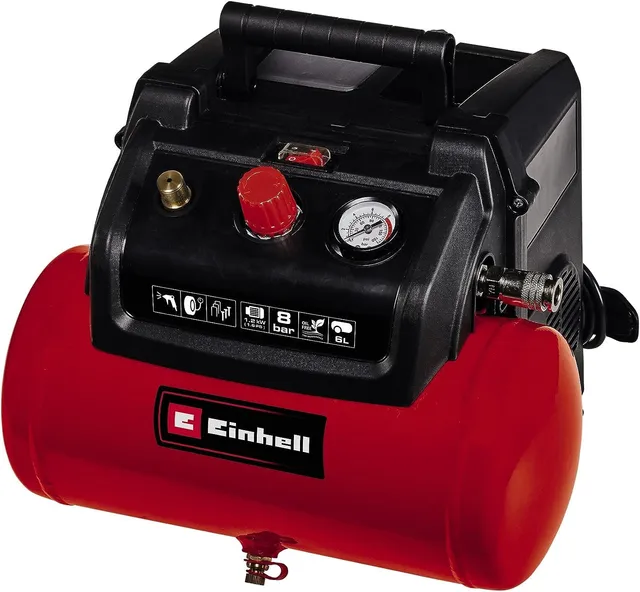 einhell-kompressor-tc-ac-190-6-8-lfreier-druckluftkompressor-1-2-kw-8-bar-6-lite image 1