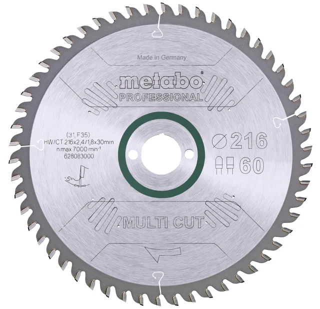 metabo-s-geblatt-multi-cut-216x30mm-60-z-hne-hartmetall-kreiss-geblatt-f-r-alu-l image 1