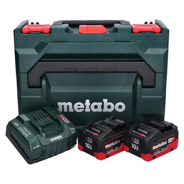 metabo-basis-set-2-x-lihd-10-ah-asc-145-metabox-18-v-akkupacks-und-schnellladege image 1