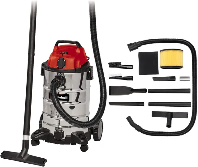 einhell-tc-vc-1930-sa-kit-2342230-nass-trockensauger-mit-30-liter-edelstahlbeh-l image 1