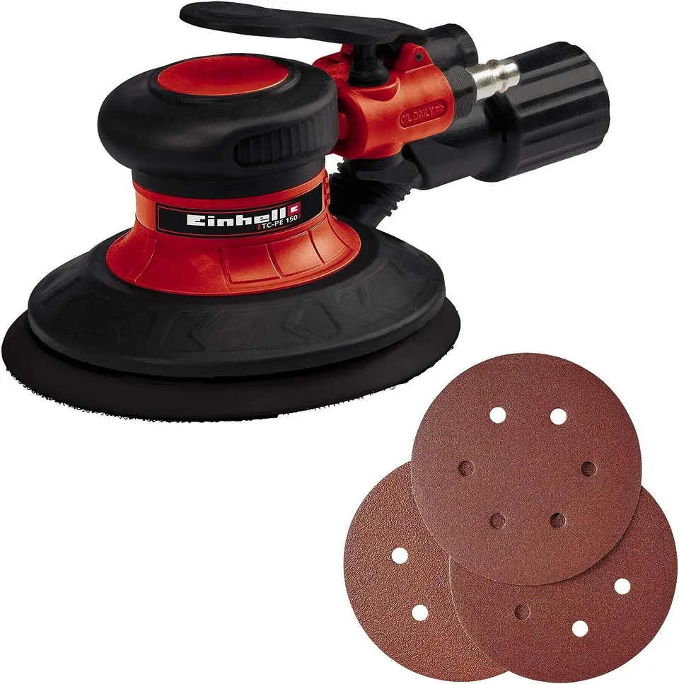 einhell-tc-pe-150-druckluft-exzenterschleifer-150-mm-schleifteller-stufenloser-r image 1