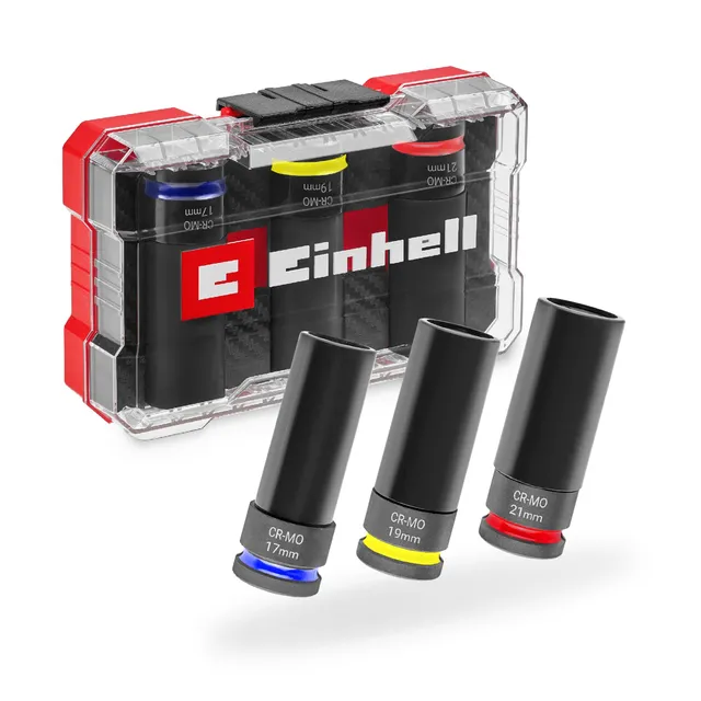 original-einhell-3-tlg-kfz-impact-stecknuss-set-17-19-21-mm-crmo-stahl-felgensch image 1