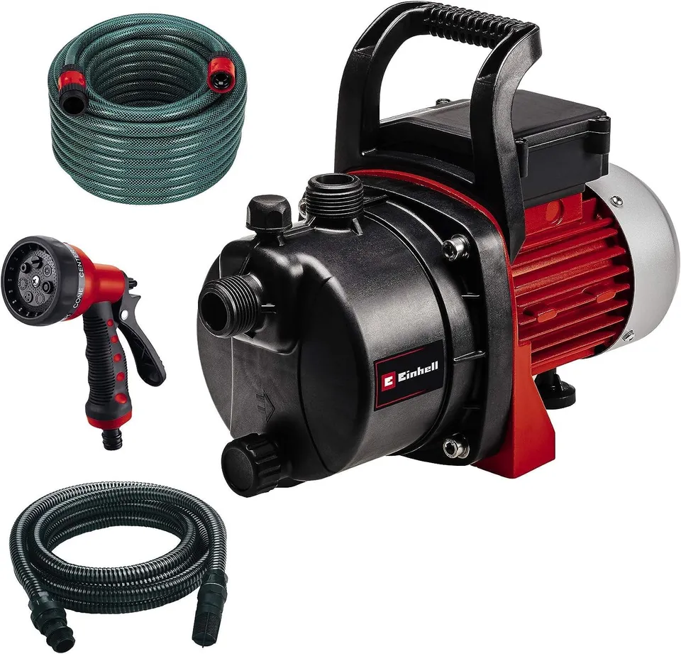 einhell-gc-gp-6538-set-i-gartenpumpen-set-650-w-3-6-bar-3-800-l-h-inkl-4-m-saugs image 1