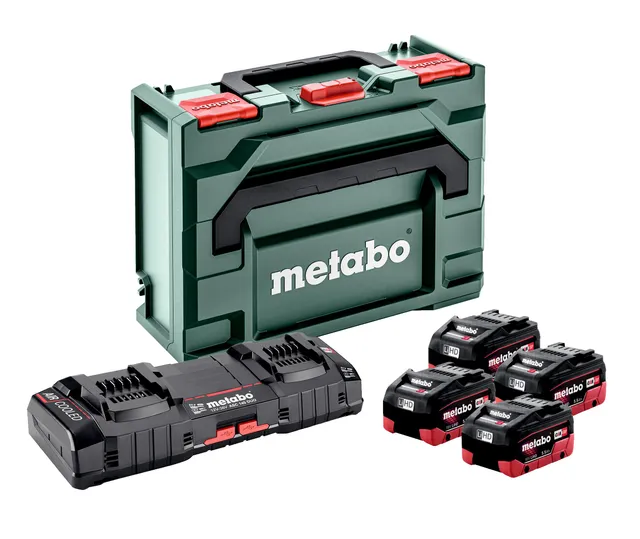 metabo-basis-set-4x-lihd-5-5-ah-18-v-akkupacks-asc-145-duo-schnellladeger-t-meta image 1