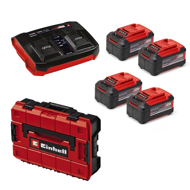 einhell-akku-koffer-set-18-v-power-x-change-4x-5-2-ah-akkus-twincharger-ladeger- image 1