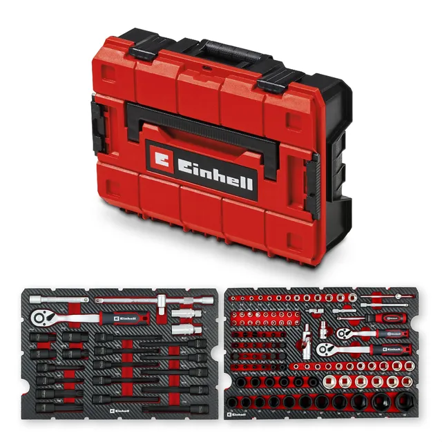 original-einhell-e-case-121-tlg-werkzeugkoffer-kfz-steckn-sse-impact-bits-z-ndke image 1