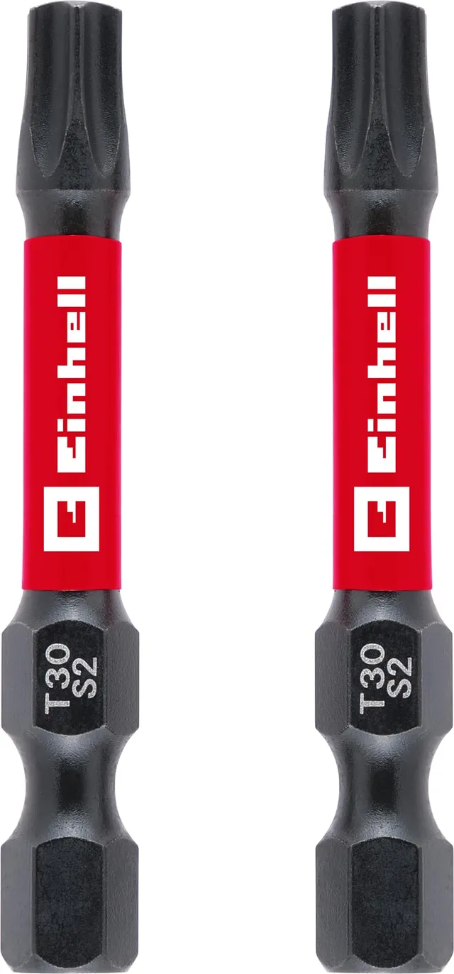 einhell-impact-bits-2-tlg-50-mm-t30-s2-stahl-mit-torsionszone-c-6-3-schaft image 1