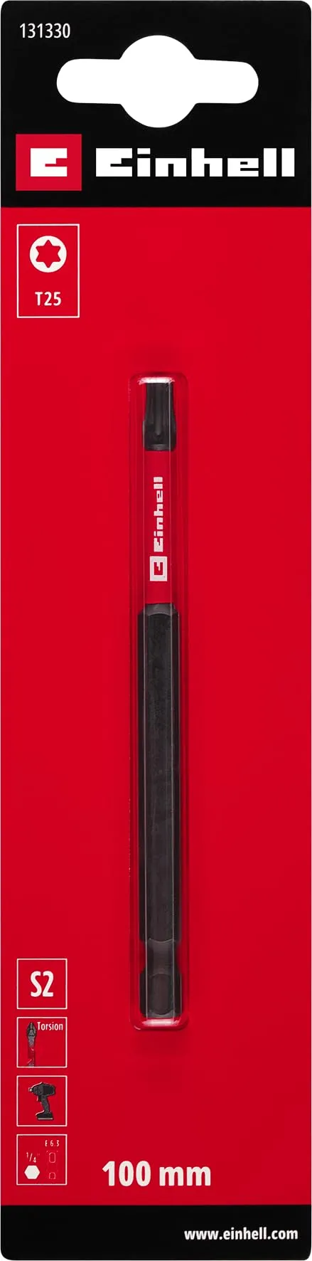 einhell-impact-bit-100-mm-t25-s2-stahl-torsionszone-c-6-3-schaft image 1