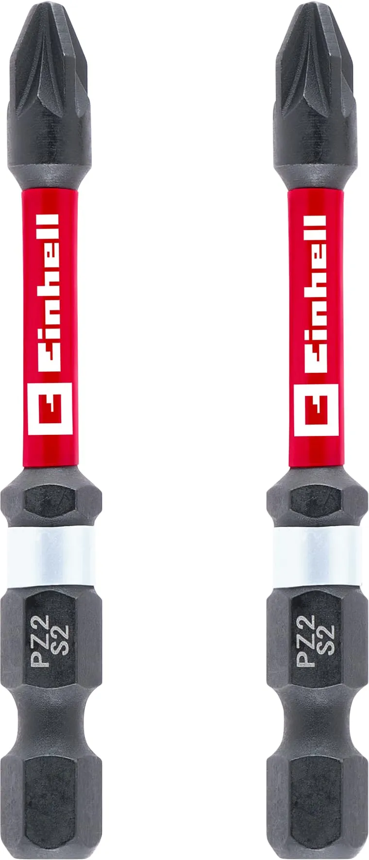 einhell-impact-bits-mit-doppel-torsion-pz2-2-teilig-60-mm-s2-stahl-e-6-3-schaft image 1