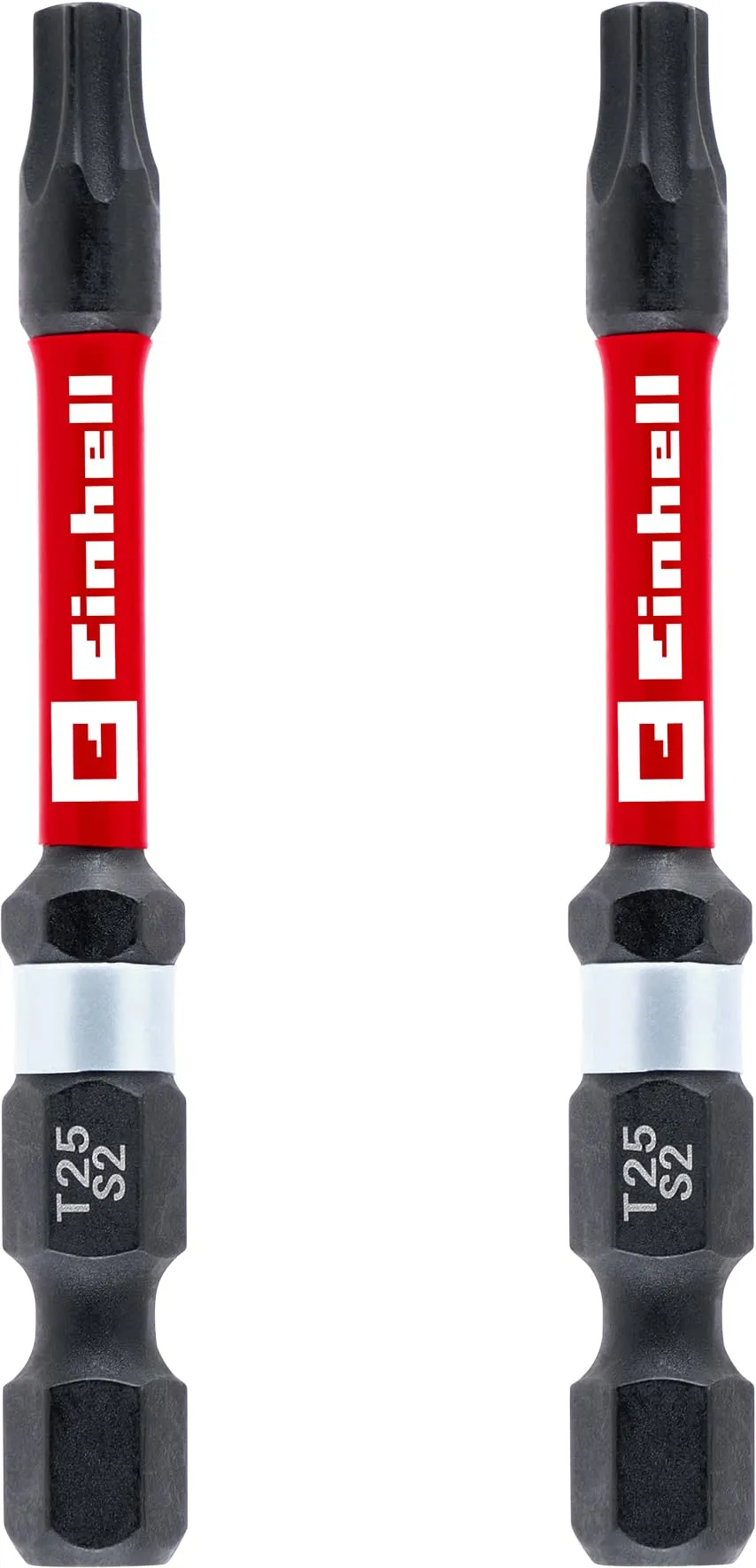 einhell-impact-bits-mit-doppel-torsion-2-tlg-60-mm-t25-s2-stahl-manganphosphatie image 1