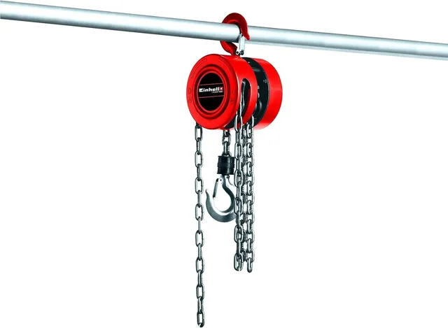 einhell-tc-ch-1000-kettenflaschenzug-bis-1-000-kg-traglast-2-5-m-hubh-he-geschlo image 1