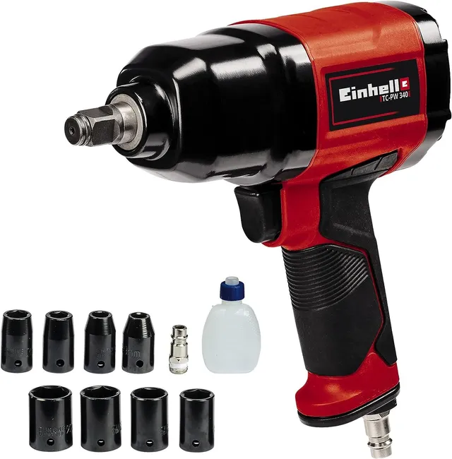 einhell-druckluft-schlagschrauber-tc-pw-340-max-340-nm-inkl-8-steckn-sse-lflasch image 1