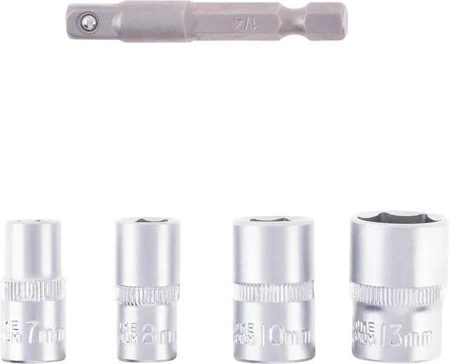 einhell-steckschl-ssel-set-mit-adapter-5-teilig-7-13-mm-chrom-vanadium-innensech image 1