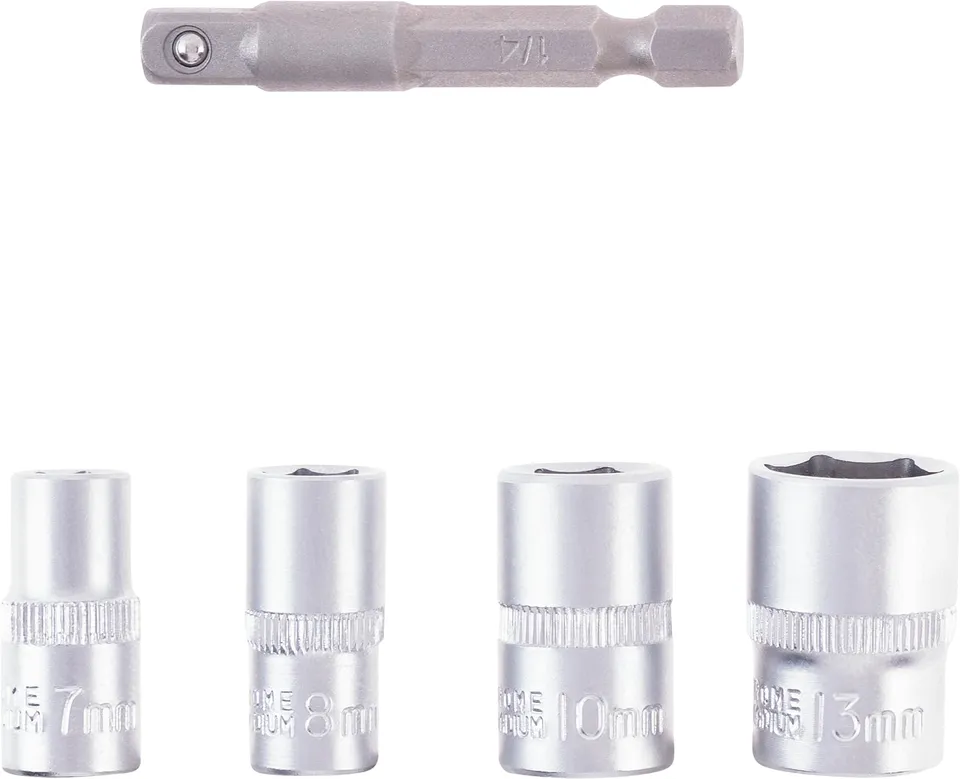 einhell-steckschl-ssel-set-mit-adapter-5-teilig-7-13-mm-chrom-vanadium-innensech image 1