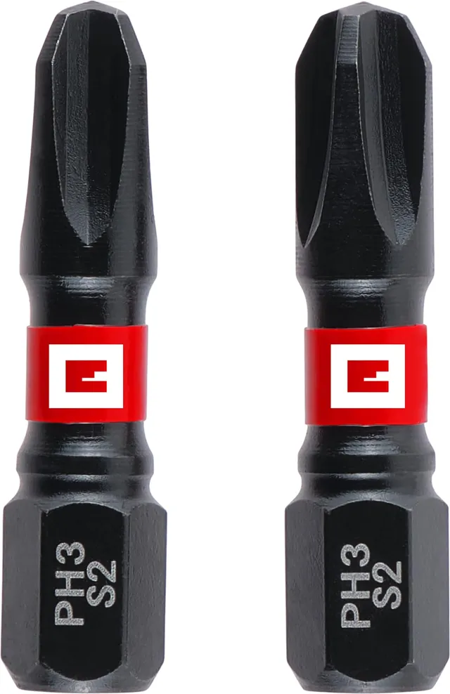 einhell-impact-bits-doppel-torsion-2-tlg-30-mm-ph3-c-6-3-schaft-s2-stahl image 1