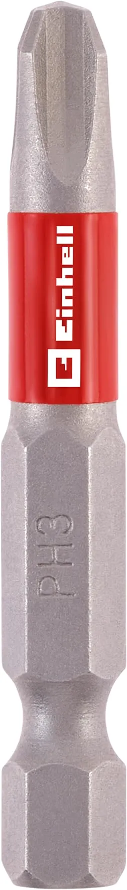 einhell-standard-bits-3-teilig-50-mm-ph3-chrom-vanadium-e-6-3-schaft-mit-rotem-f image 1
