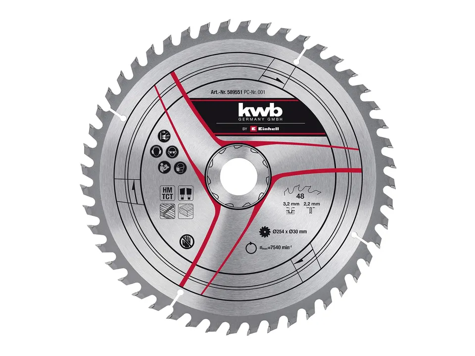 original-einhell-kreiss-geblatt-254-x-30-mm-hm-best-ckt-48-z-hne-schnittbreite-3 image 1