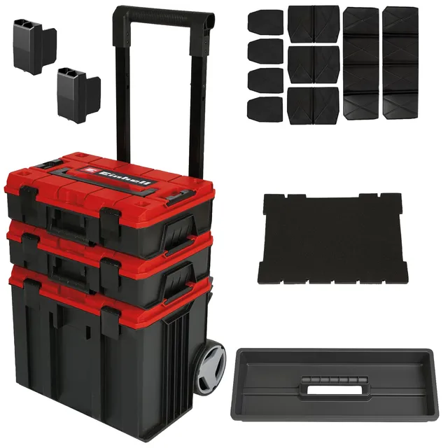 einhell-e-case-tower-systemkoffer-set-3-stapelbare-koffer-aus-polypropylen-bis-1 image 1
