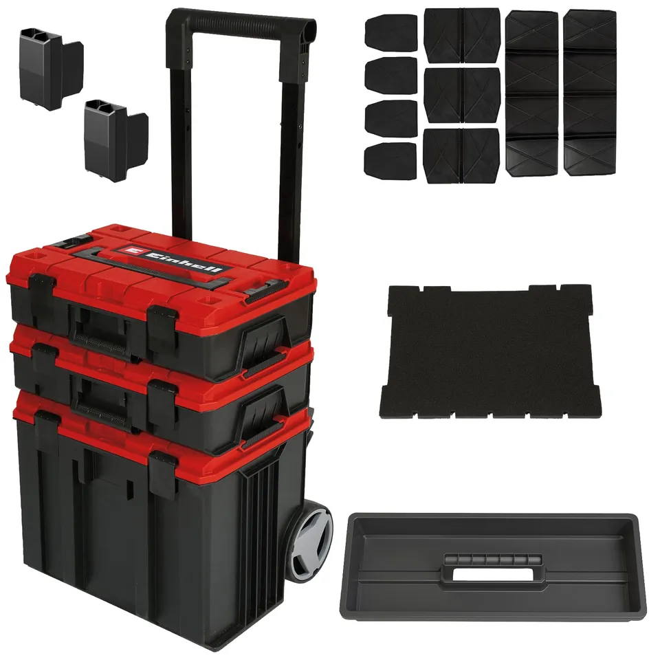 einhell-e-case-tower-systemkoffer-set-3-stapelbare-koffer-aus-polypropylen-bis-1 image 1
