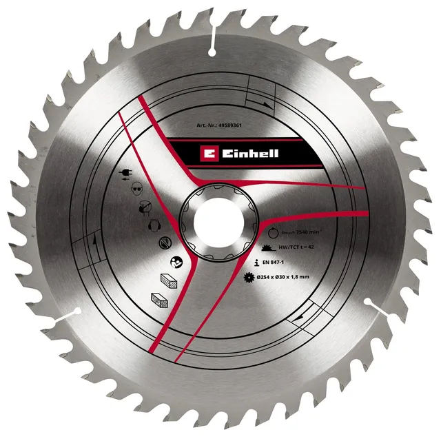 original-einhell-kreiss-geblatt-254-30-mm-42-geschr-nkte-hm-z-hne-schnittbreite- image 1