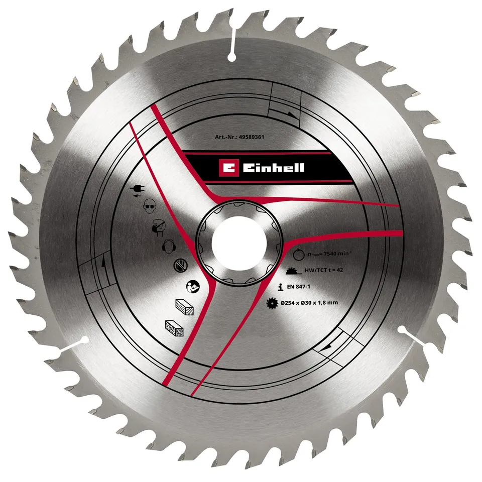 original-einhell-kreiss-geblatt-254-30-mm-42-geschr-nkte-hm-z-hne-schnittbreite- image 1