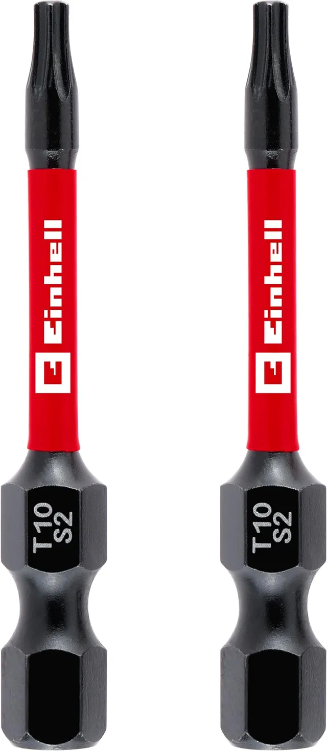 einhell-original-impact-bits-2-tlg-50-mm-t10-s2-stahl-torsionszone-e-6-3-schaft image 1