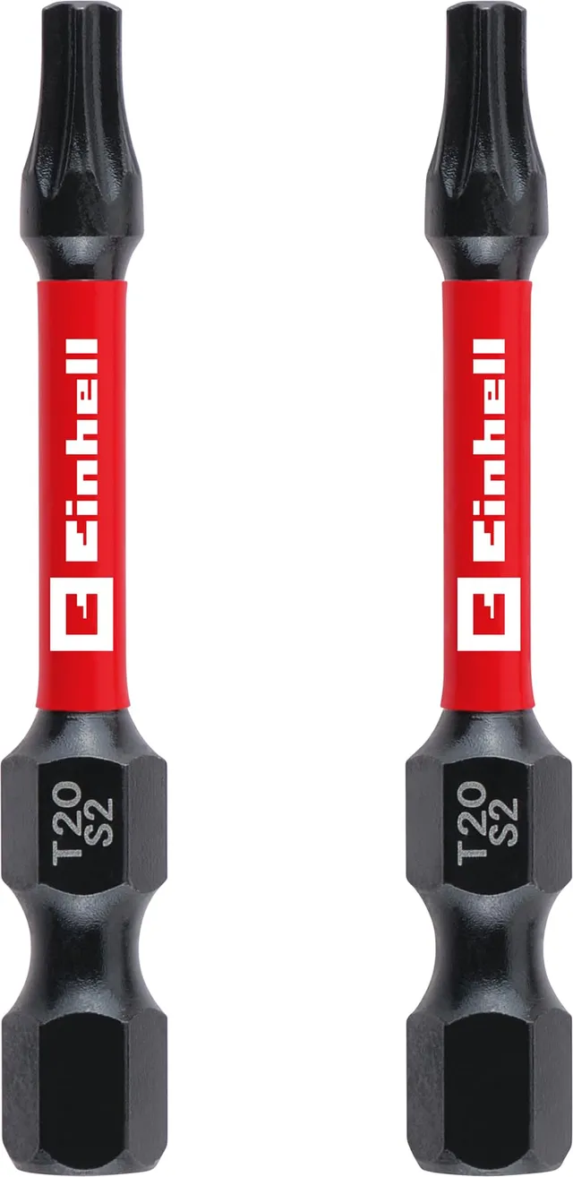 original-einhell-impact-bits-2-teilig-50-mm-t20-s2-stahl-mit-torsionszone-und-c- image 1