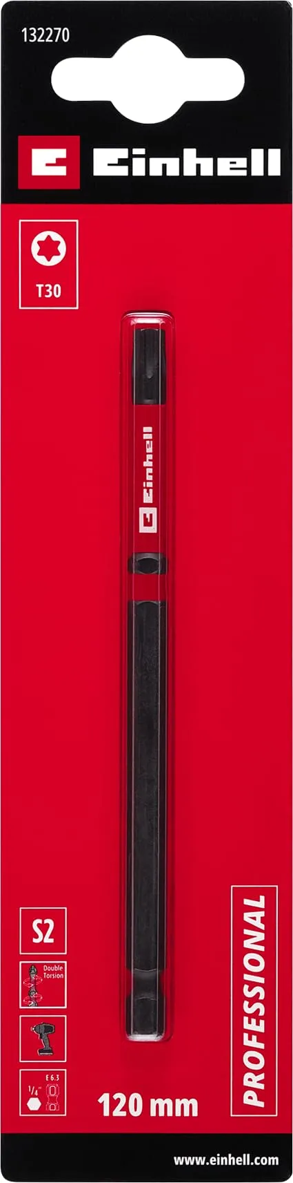 original-einhell-impact-bit-mit-doppel-torsion-120-mm-t30-s2-stahl-langbit-mit-e image 1