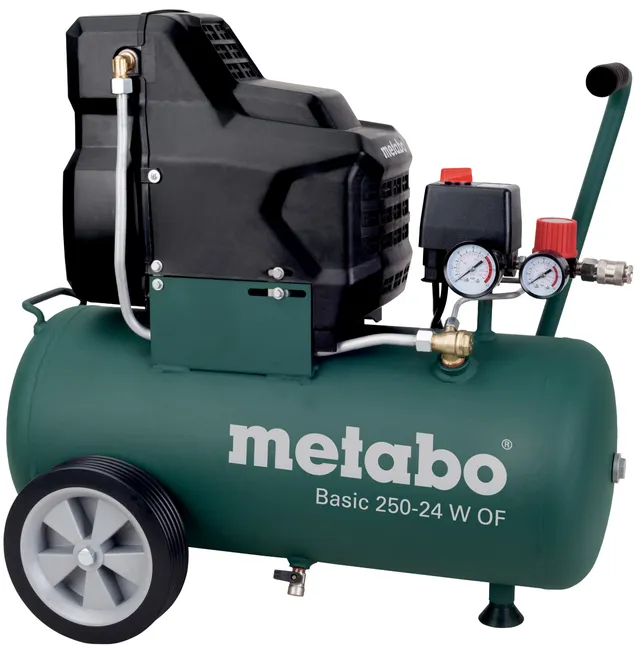 metabo-kompressor-basic-250-24-w-of-24-l-lfreier-kolbenkompressor-mit-manometer- image 1