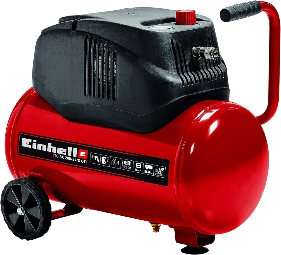 einhell-tc-ac-200-24-8-of-kompressor-lfrei-24-l-kessel-8-bar-180-l-min image 1
