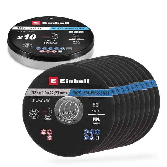 einhell-trennscheiben-set-metall-10-tlg-125-mm-1-mm-d-nn-mpa-zertifiziert-marken image 1