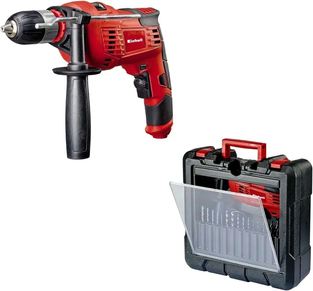 einhell-tc-id-1000-kit-schlagbohrmaschine-1010-w-inkl-15-teiligem-bohrer-set-und image 1