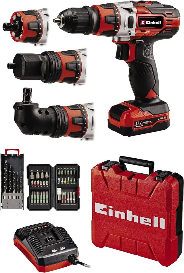 einhell-akku-bohrschrauber-te-cd-12-1-3x-li-39-12-v-30-nm-2-gang-getriebe-20-dre image 1