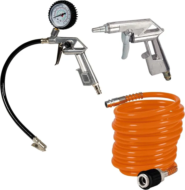 original-einhell-druckluftset-3-teilig-mit-ausblaspistole-reifenf-ller-mit-manom image 1