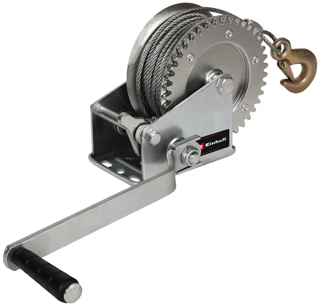 einhell-handseilwinde-tc-wi-800-manuelle-seilwinde-mit-800-kg-tragkraft-20-m-dra image 1