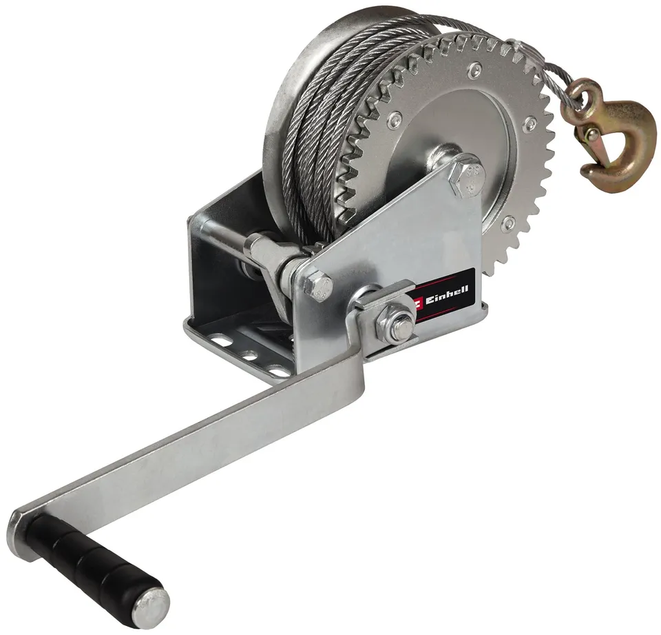 einhell-handseilwinde-tc-wi-800-manuelle-seilwinde-mit-800-kg-tragkraft-20-m-dra image 1