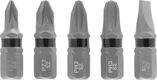 einhell-impact-bit-set-5-tlg-25-mm-ph-pz-sl-torsionszone-s2-stahl-c-6-3-schaft image 1