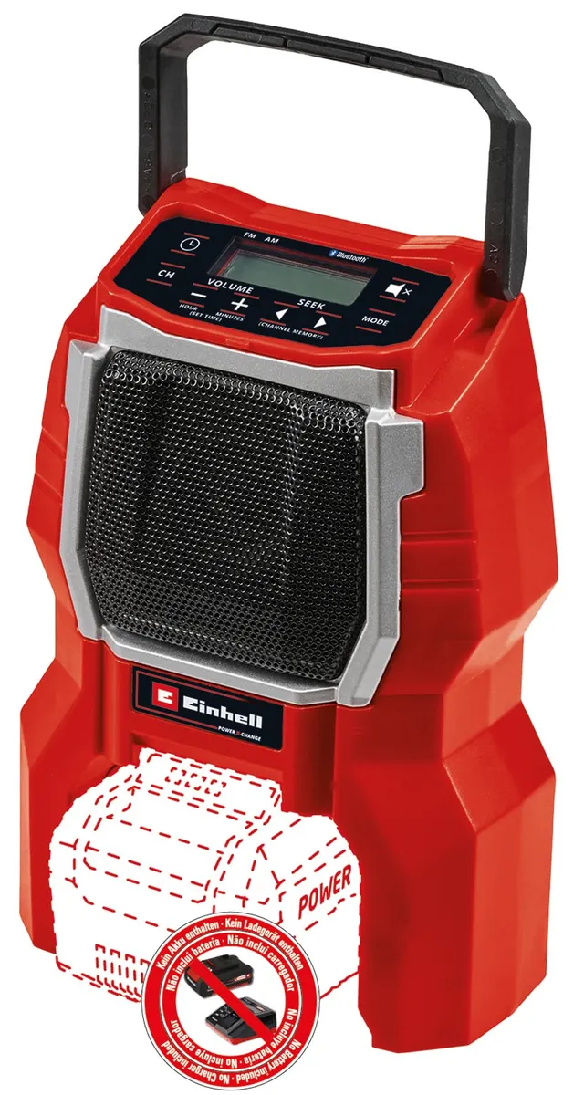 einhell-tc-ar-18-li-power-x-change-akku-radio-solo-18-v-li-ion-am-fm-bluetooth-o image 1