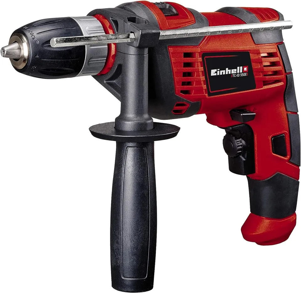 einhell-tc-id-550-e-schlagbohrmaschine-550-w-drehzahlregelelektronik-13-mm-schne image 1