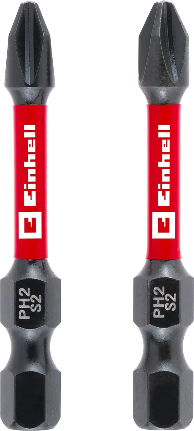 einhell-impact-bits-2-teilig-50-mm-ph2-s2-stahl-mit-torsionszone-c-6-3-1-4-zoll- image 1