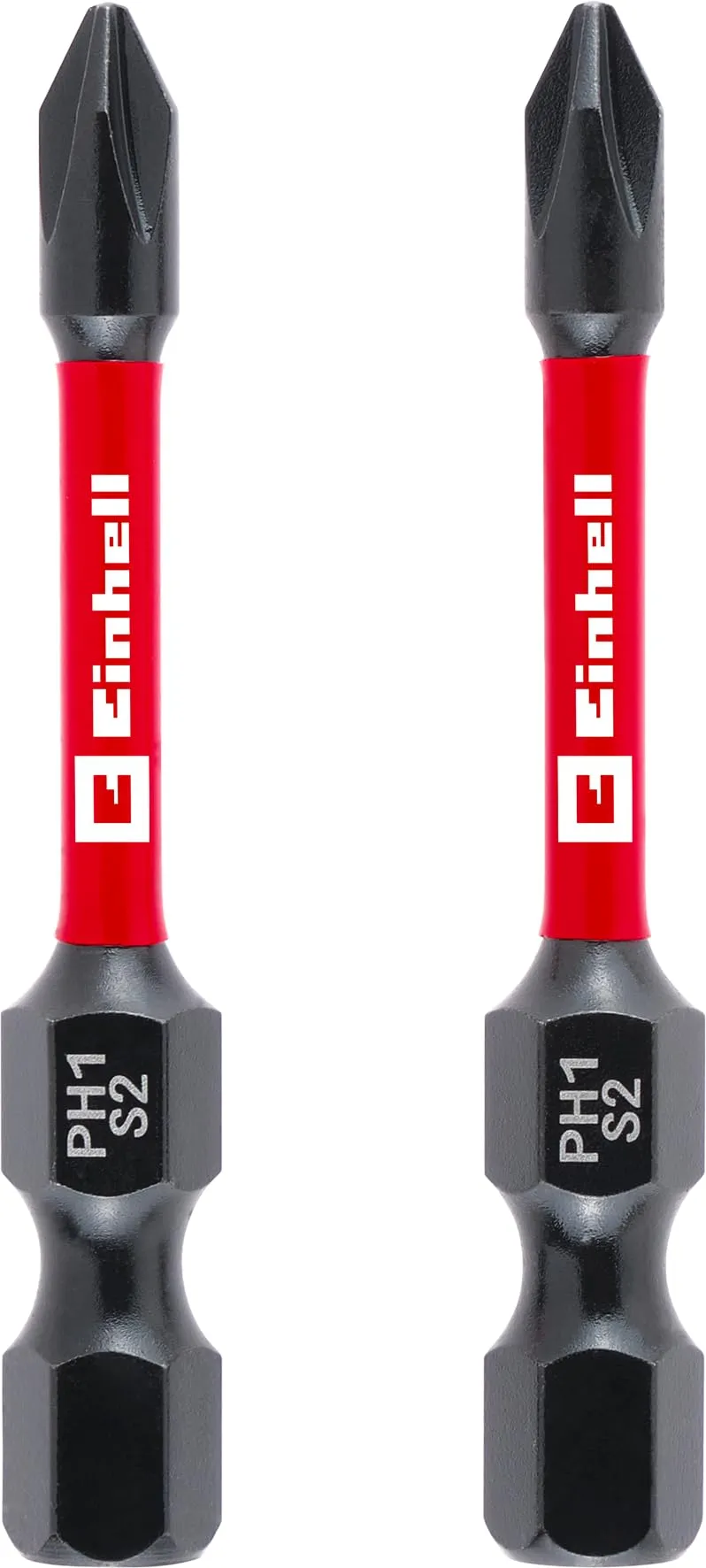 einhell-impact-bits-2er-set-50-mm-ph1-s2-stahl-torsionszone-c-6-3-schaft image 1