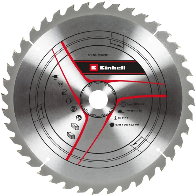 original-einhell-kreiss-geblatt-305x30-hm-s-geblatt-40-geschr-nkte-z-hne-f-r-kap image 1
