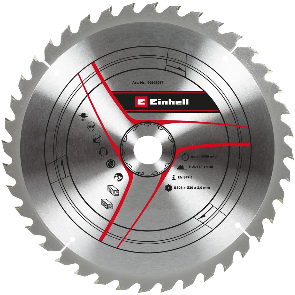 original-einhell-kreiss-geblatt-305x30-hm-s-geblatt-40-geschr-nkte-z-hne-f-r-kap image 1
