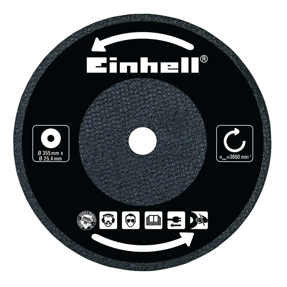 einhell-trennscheibe-355-x-25-4-x-3-2-mm-f-r-metall-trennmaschinen-tc-mc-355-und image 1
