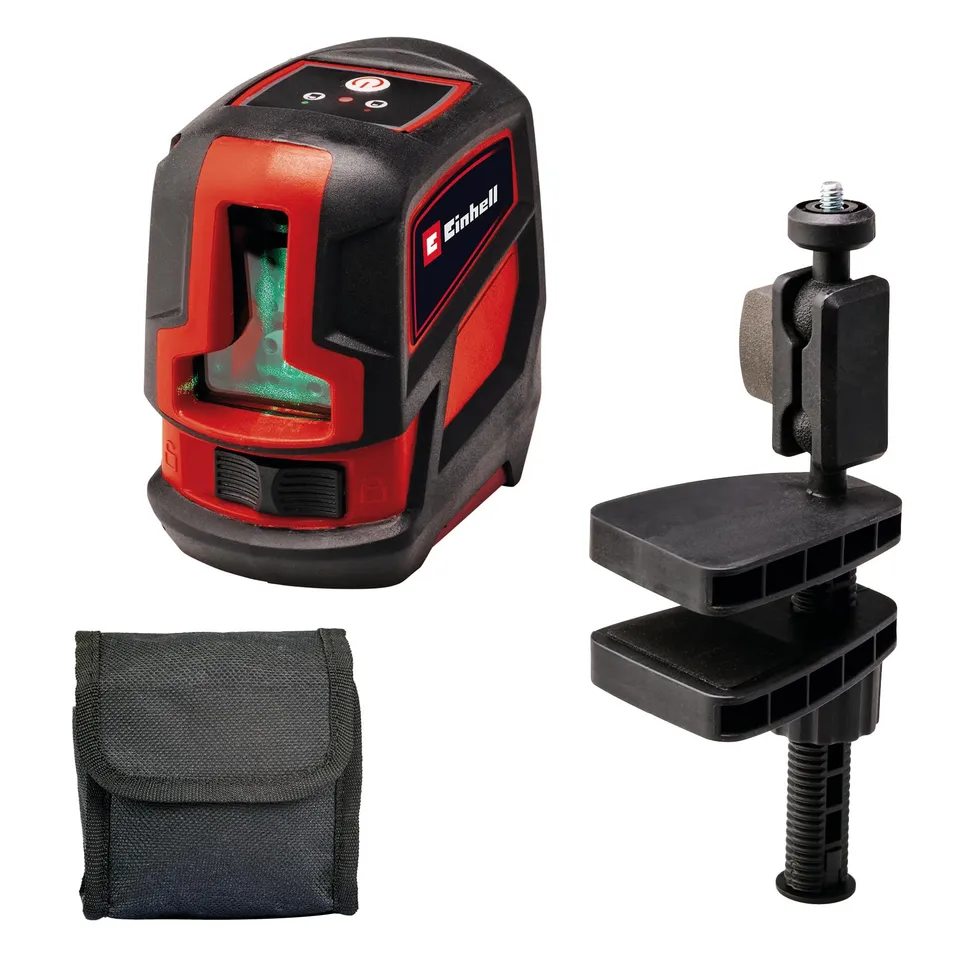 einhell-kreuzlinienlaser-tc-ll-2-g-selbstnivellierender-gr-nlaser-mit-digitaler- image 1