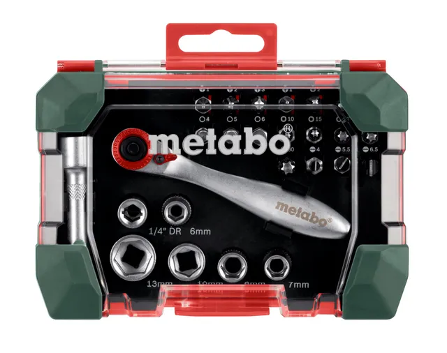 metabo-bit-und-ratschen-box-sp-26-teilig-screwdriver-bit-set-with-18-colour-code image 1