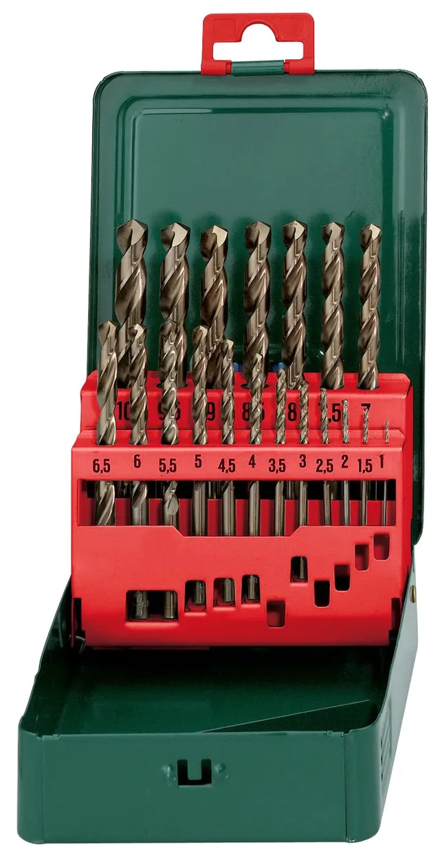 metabo-hss-co-bohrerkassette-sp-19-teiliges-metallbohrer-set-1-10-mm-kobaltlegie image 1
